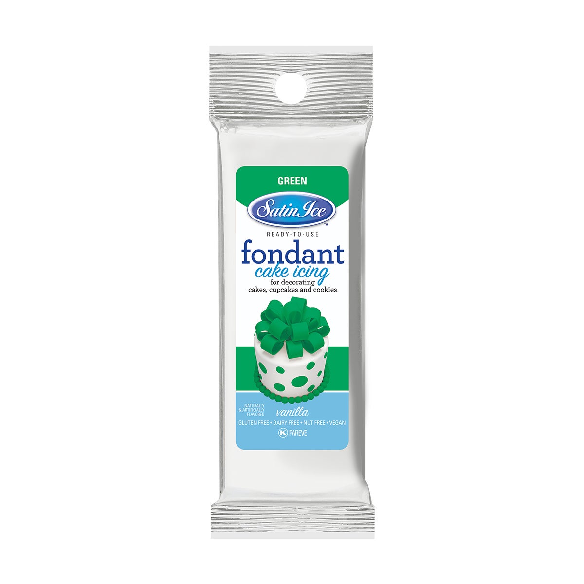 Sugar, Fondant, Rolled, Green Vanilla,12 - 4.4 OUNCE