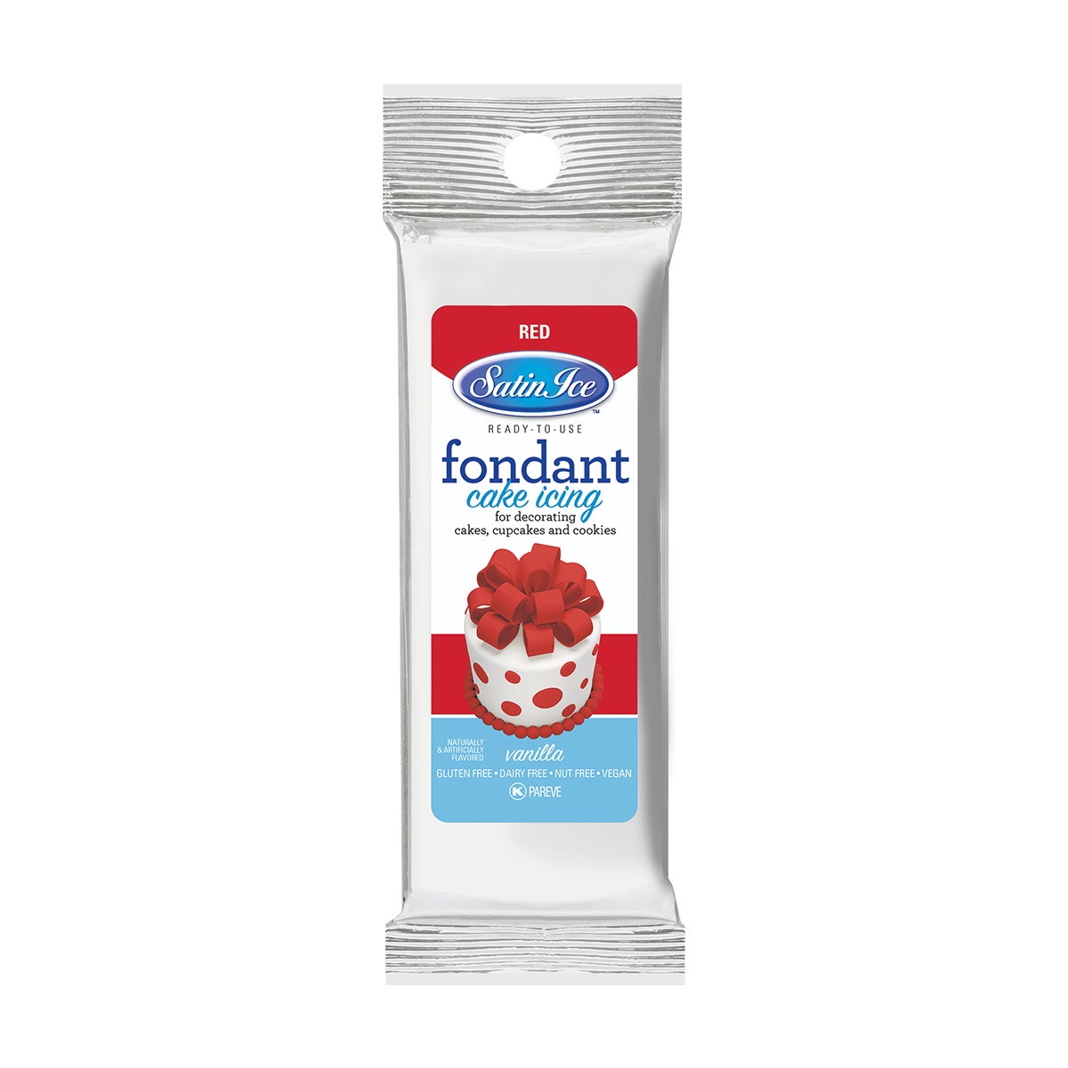 Sugar, Fondant, Rolled, Red Vanilla,12 - 4.4 OUNCE