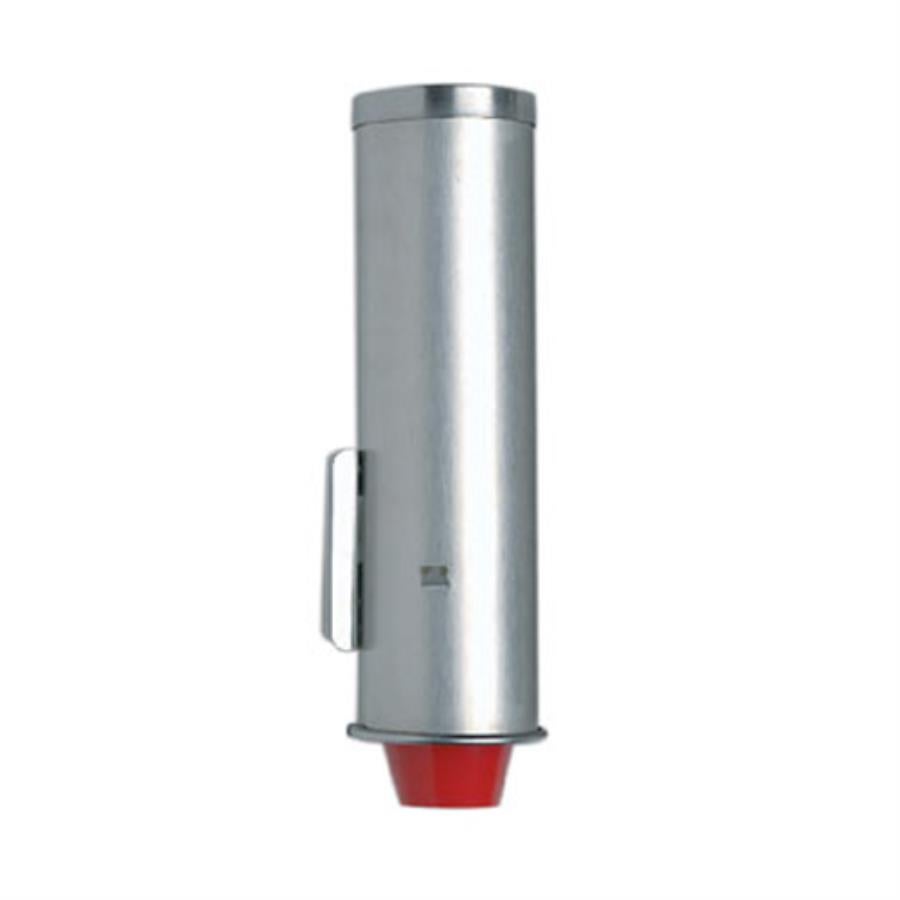 Dispenser, Portion Cup, Surface Mount, Stainless Steel, 12 Inch Tube, for 2-6 Ounce Cups,1 - 1 EACH