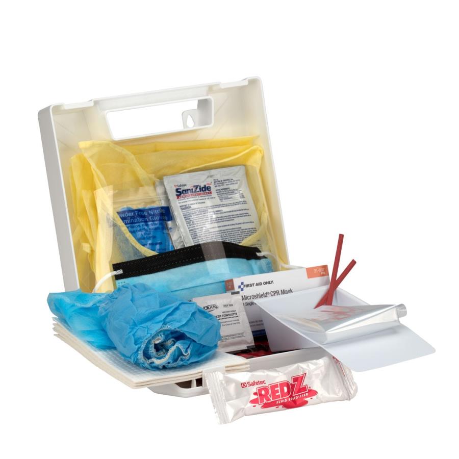Cleaning Kit, Bloodborne Pathogen/Personal Protection/Bodily Fluid Spill, 26 Piece, with CPR Micro Shield & Hard Case,1 - 1 EACH