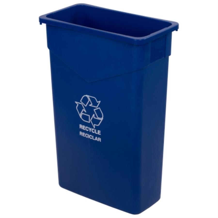 Bin, Recycle, 23 Gallon, Rectangular, Blue, 20 x 11 x 29.88 Inch,1 - 1 EACH