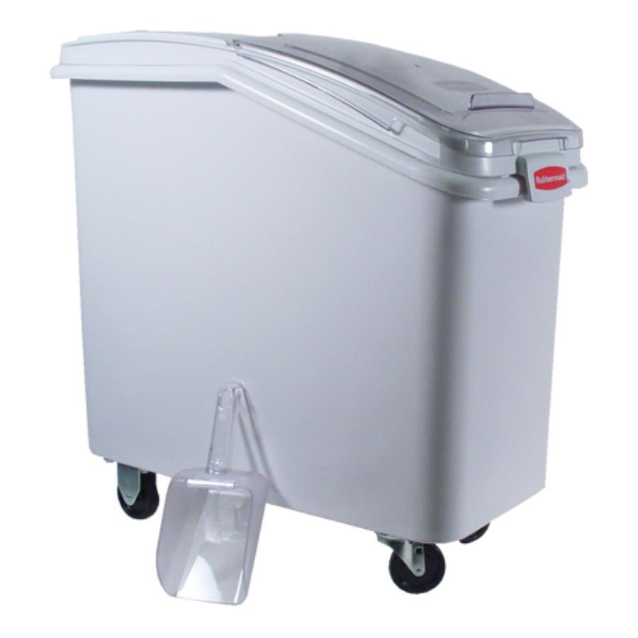 Bin, Ingredient, 400 Cup, Gray, with Sliding Lid/Scoop/Casters,1 - 1 EACH