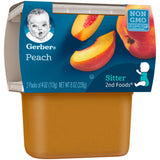 Baby Food, Peach, 4 Ounce,8 - 2 COUNT