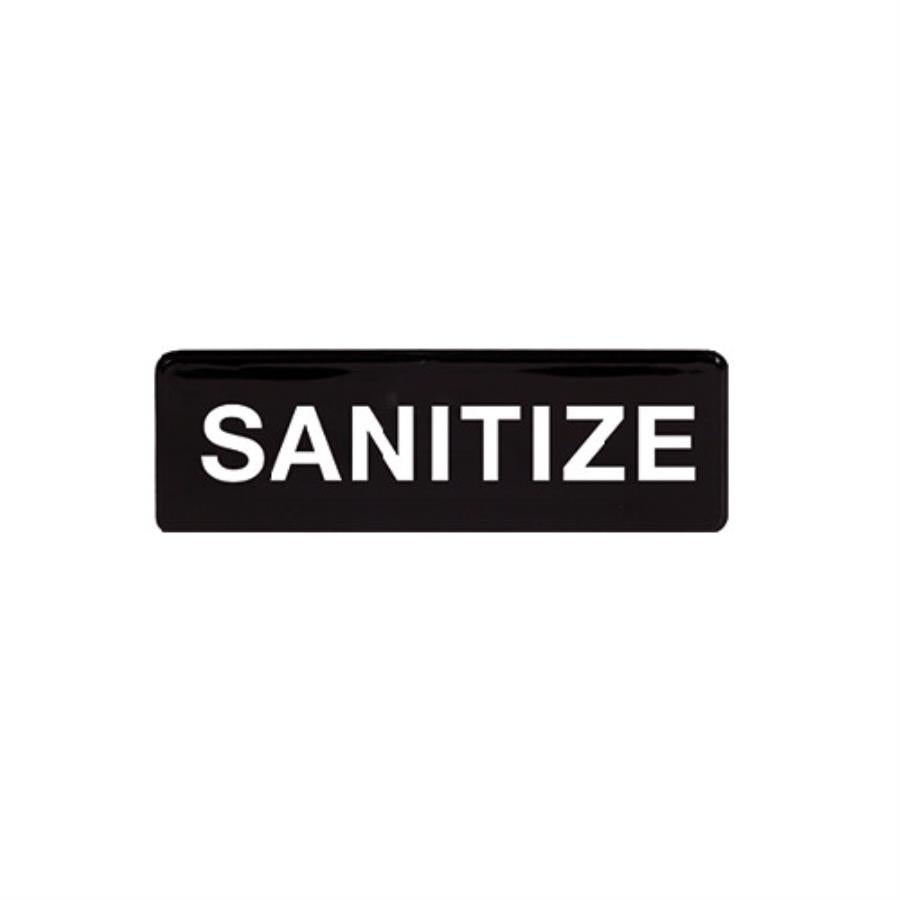 Sign, Sink, Black, Sanitize,1 - 1 EACH