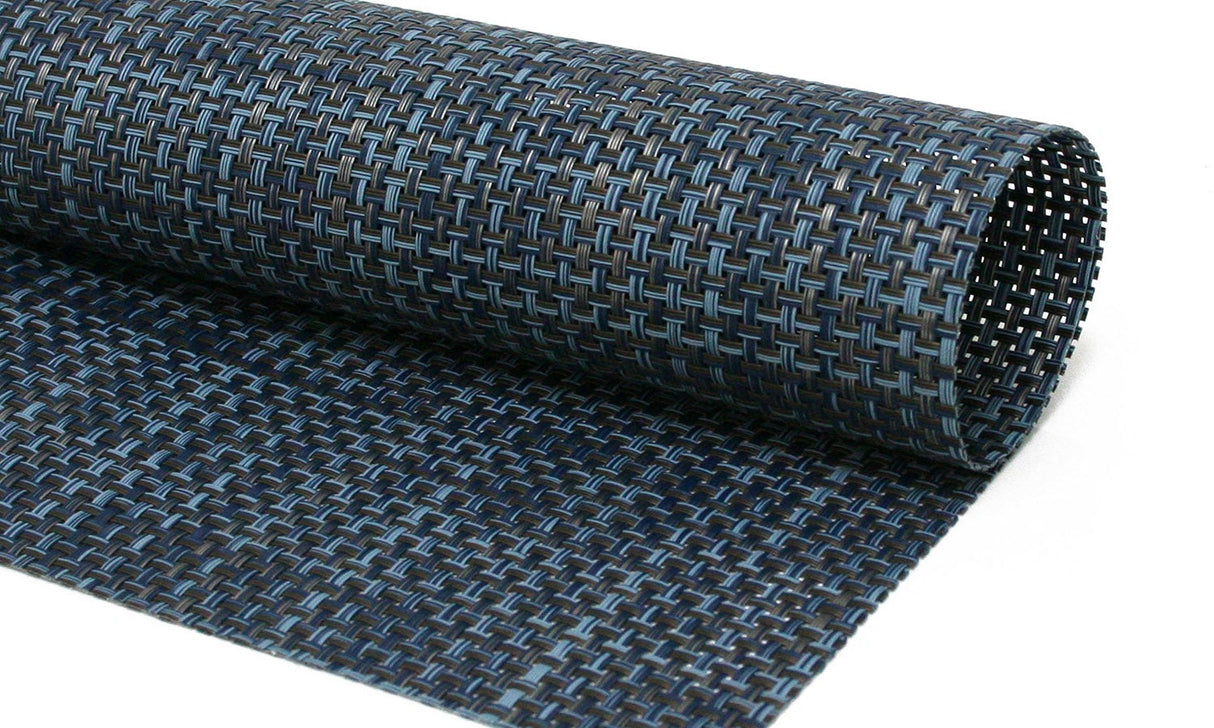 Placemats, Basketweave 16 x 12 Inch, Indigo, Vinyl,12 - 1 EACH