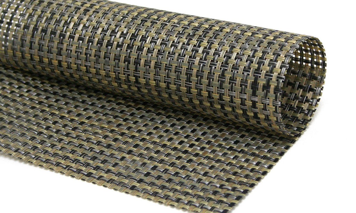 Placemats, Basketweave 16 x 12 Inch, Gold, Vinyl,12 - 1 EACH