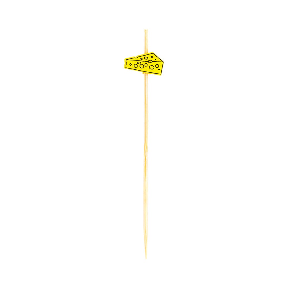 Skewers, Swiss Cheese, 4 Inch, Bamboo, 4 Linear Inch,1 - 1000 COUNT