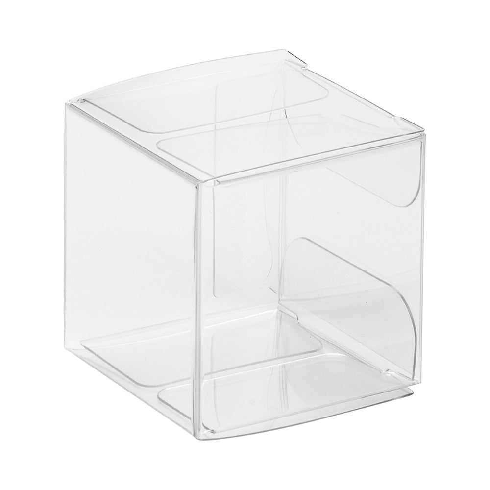 Boxes, Favor, Sweet Vision 1.5 x 1.5 x 1.5 Inch, Plastic, Clear, Cube, with Folding Top,1 - 100 COUNT