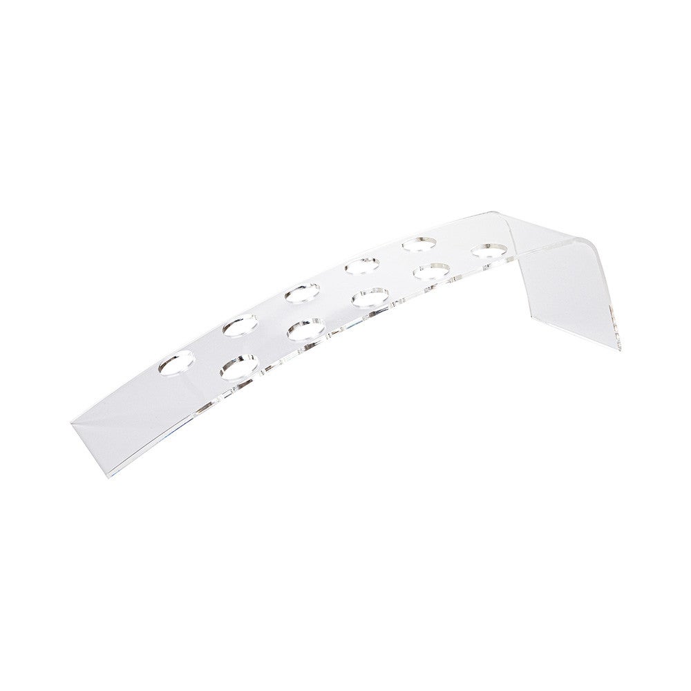 Display Stand, Cone Holder, Clear Tek 21.65 x 5.55 x 5.31 inch, Angled, Clear, Acrylic, with 10 Slots,1 - 1 EACH