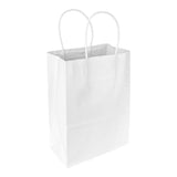 Bags, Shopping, 5.9 x 8.3 Inch, Paper, White, with Handles,1 - 100 COUNT