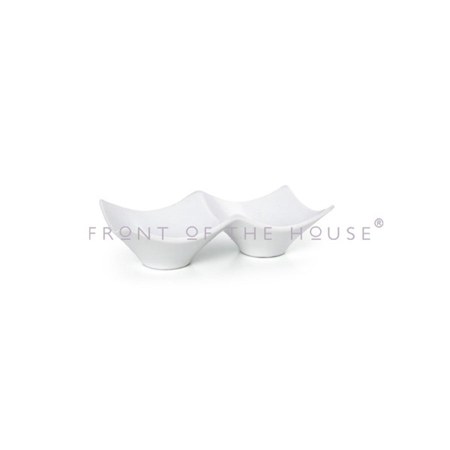 Bowls, 2 Compartment, Origami, 2 Ounce, 6.25 Inch, White, 6.25 Linear Inch,6 - 1 EACH