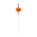 Skewers, Jack-o-lantern, 4 inch, Bamboo, Orange, 4 Linear Inch,1 - 1000 COUNT