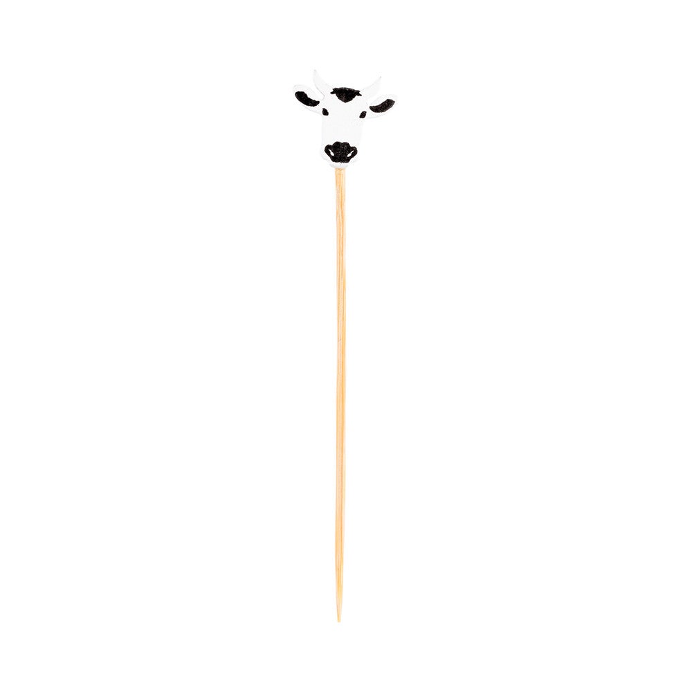 Skewers, Happy Cow, 4 Inch, Bamboo, 4 Linear Inch,1 - 1000 COUNT