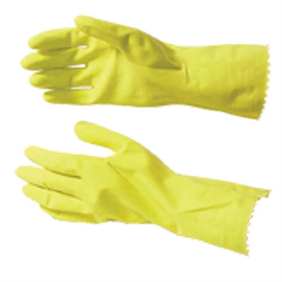 Gloves, Flock Lined, Yellow, Medium, With Raised Diamond Grip,2 - 1 EACH