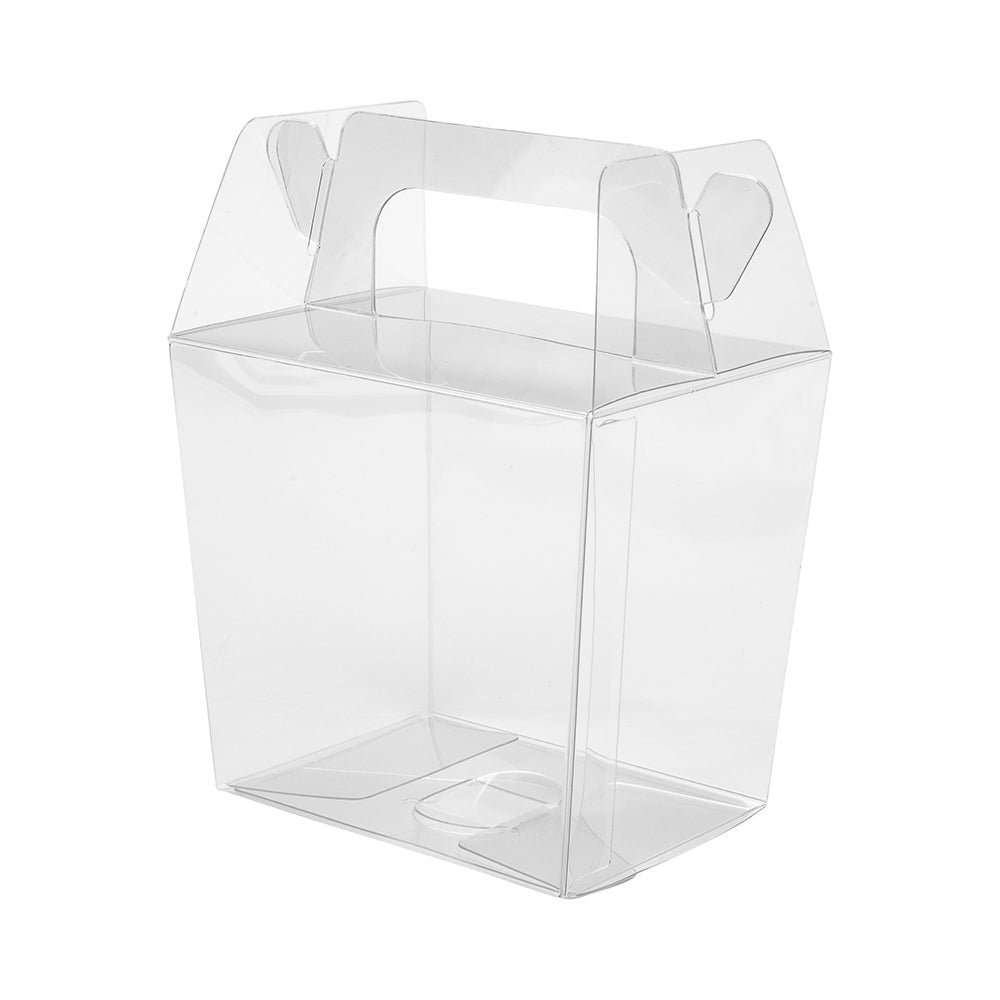 Boxes, Takeout, Sweet Vision 3.5 x 2.5 x 3.1 Inch, Plastic, Clear, with Handle,1 - 100 COUNT