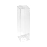 Boxes, Wine, Vino Vision 3.4 x 3.4 x 12.6 Inch, Plastic, Clear, with Pop & Lock Bottom,1 - 100 COUNT