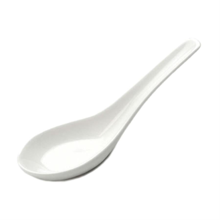 Spoons, Soup, Wonton, White, Melamine, 5.63 Inch,12 - 1 EACH