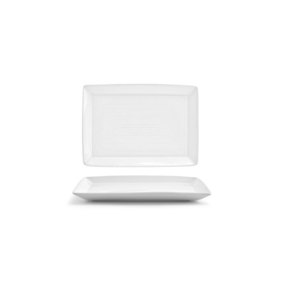 Plates, Spiral, 7 x 5 Inch, White, Rectangular,12 - 1 EACH