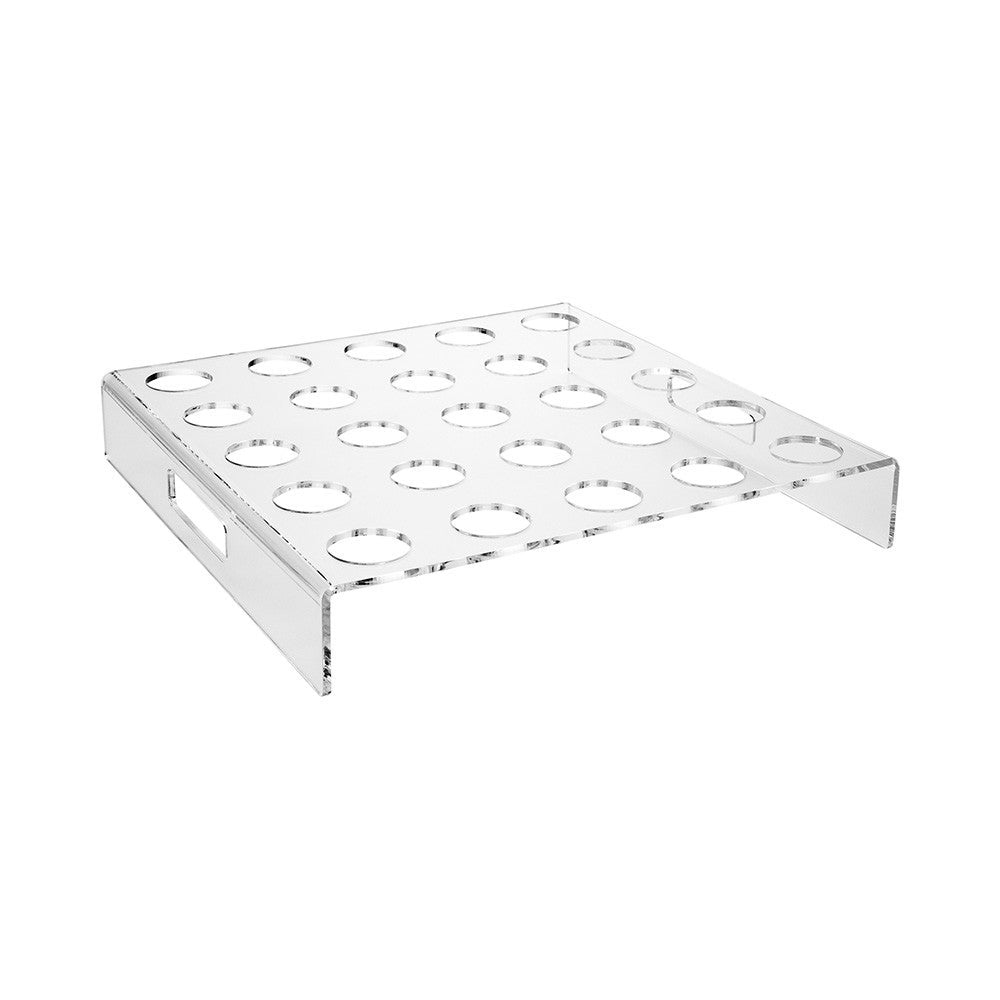 Serving Tray, Appetizer Cup, Clear Tek 11.75 x 11.75 x 2 Inch, Square, Clear, Acrylic, with 25 Slots,1 - 1 EACH