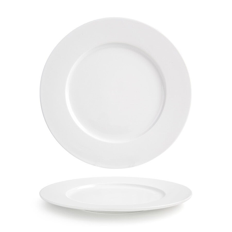 Plates, Monaco, 11 Inch, Wide Rim, White, 11 Linear Inch,6 - 1 EACH