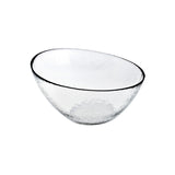 Bowls, Footed, Kaleidoscope, 7.25 Inch, Clear Glass, Slanted, 7.25 Linear Inch,6 - 1 COUNT