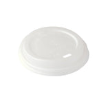 Lids, Flat, Restpresso, Plastic, White, PLA, for 8/12/16 Ounce Cups, Compostable,1 - 500 COUNT