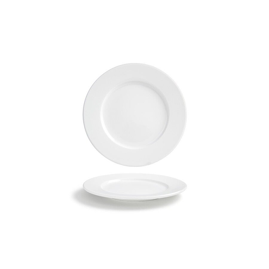 Plates, Monaco, 6.5 Inch, Wide Rim, White, 6.5 Linear Inch,12 - 1 EACH