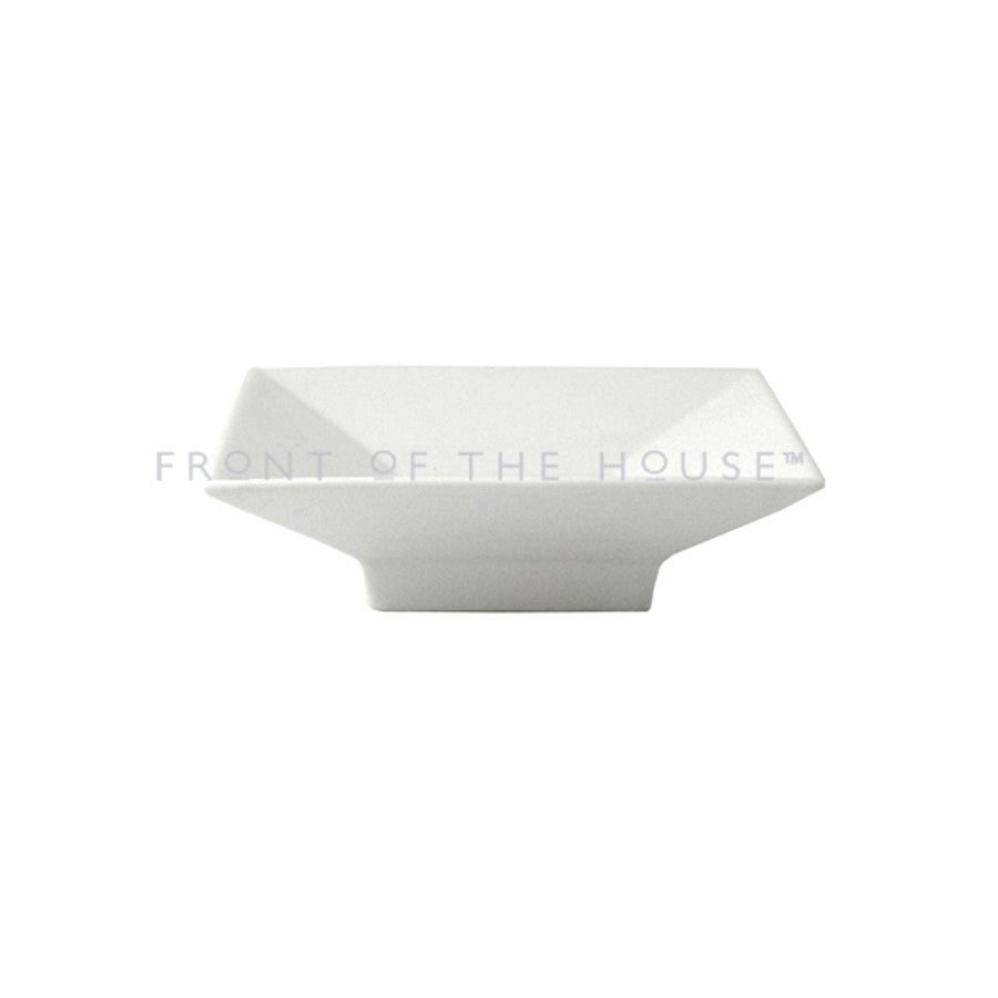 Dishes, Footed, Kyoto, 8 Ounce, White, Porcelain, 6 Inch, Square, 6 Linear Inch,6 - 1 EACH