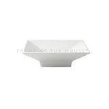 Dishes, Footed, Kyoto, 8 Ounce, White, Porcelain, 6 Inch, Square, 6 Linear Inch,6 - 1 COUNT