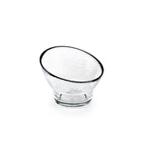 Bowls, Footed, Kaleidoscope, 5 Inch, Clear Glass, Slanted, 5 Linear Inch,12 - 1 COUNT