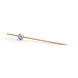 Picks, Ball, 4.5 Inch, Wood, Natural & Silver, 4.5 Linear Inch,6 - 100 COUNT