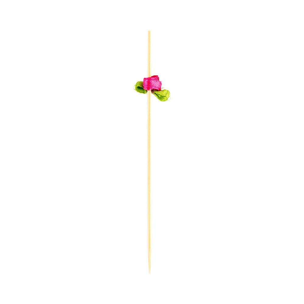 Skewers, Rose Ribbon, 4 Inch, Bamboo, 4 Linear Inch,1 - 1000 COUNT