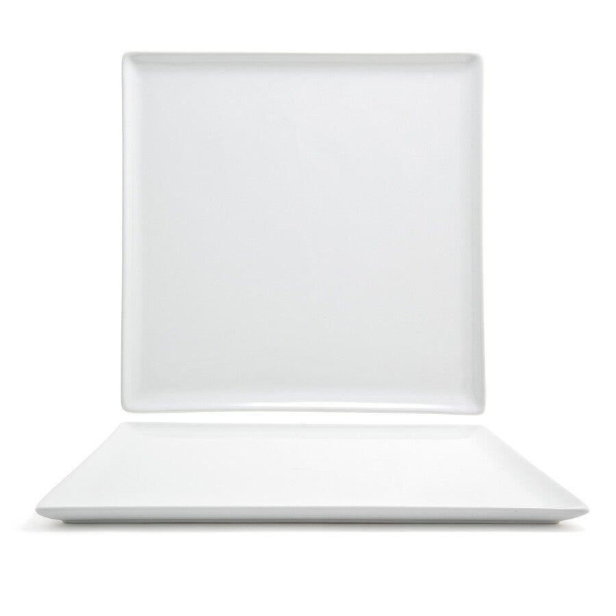 Plates, Mod, 12 Inch, White, Square, 12 Linear Inch,4 - 1 EACH