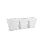 Bowls, 3 Compartment, Kyoto, 6 Ounce, White, Rectangular,6 - 1 COUNT