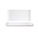 Plates, Nouvelle, 10 x 5 Inch, White, Rectangular,12 - 1 COUNT