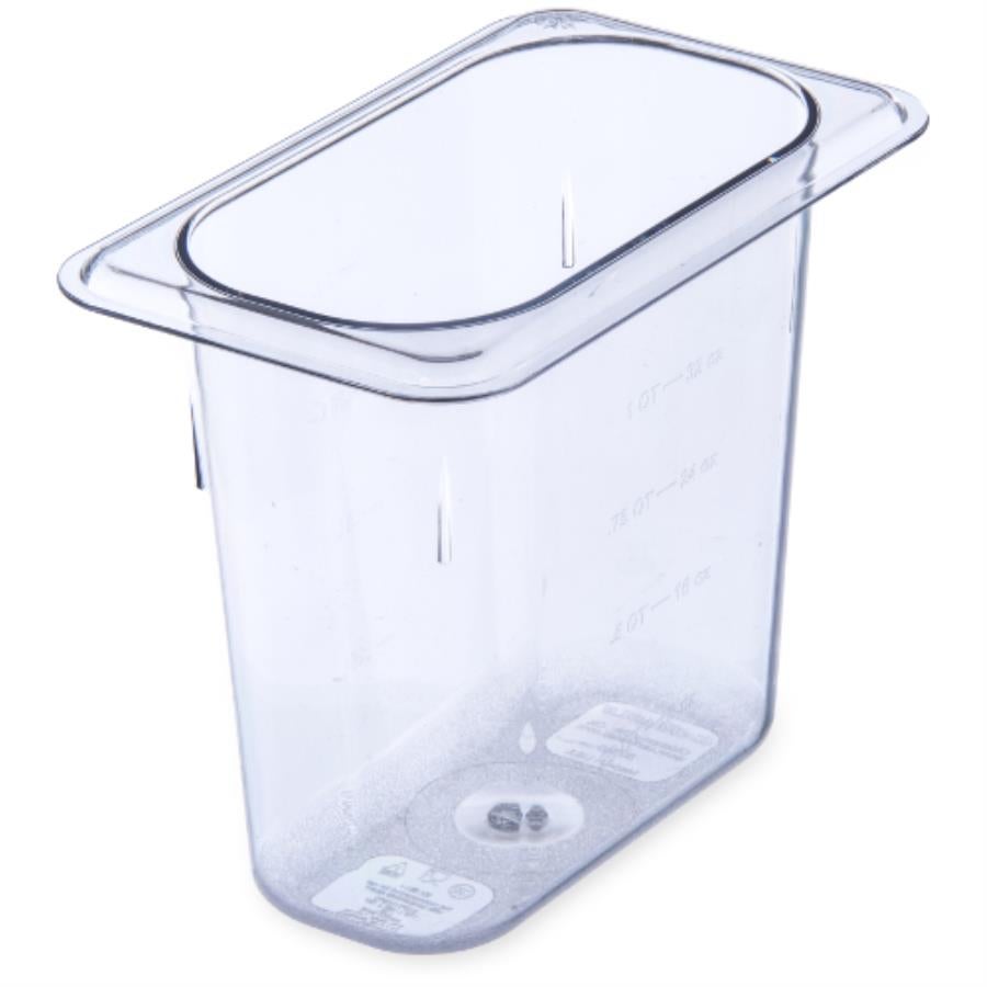Pan, Food, Ninth-Size 6 Inch, 6.75 x 4.25 Inch Clear, Polycarbonate,1 - 1 EACH