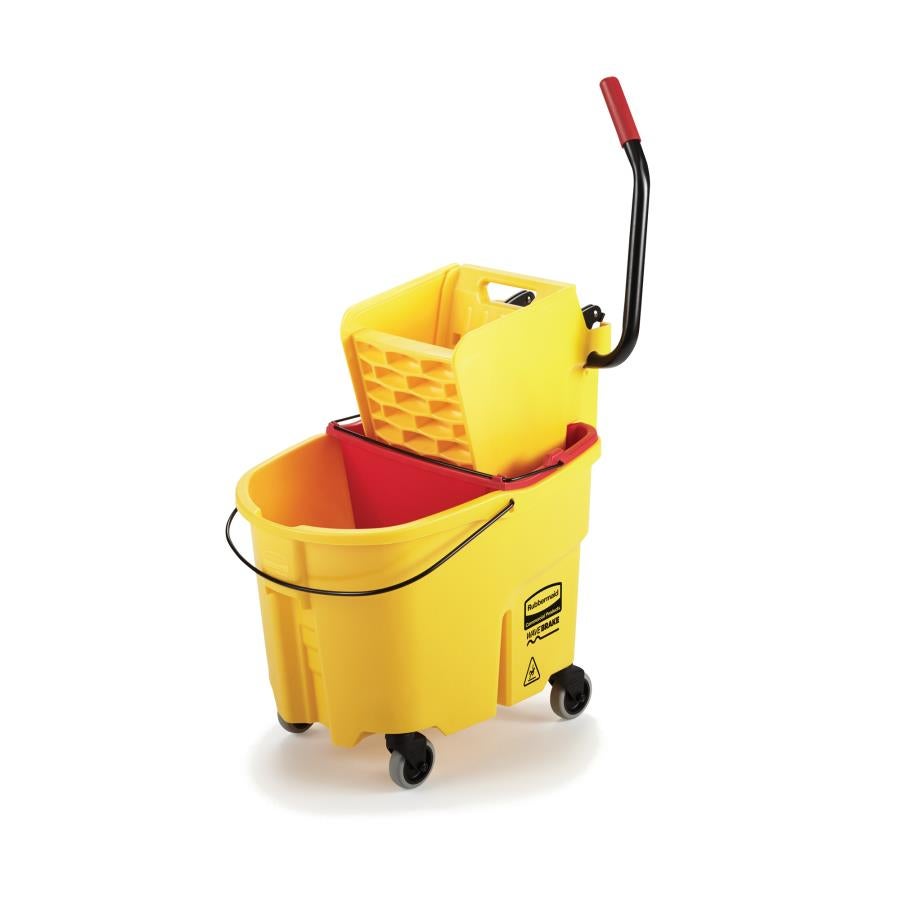 Bucket & Wringer, Mop, Side-Press, 35 Quart, Yellow,1 - 1 EACH