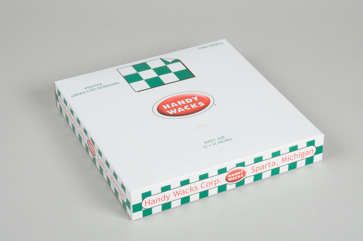 Wraps, Deli, 12 x 12 Inch, Green Checker,6 - 1000 COUNT