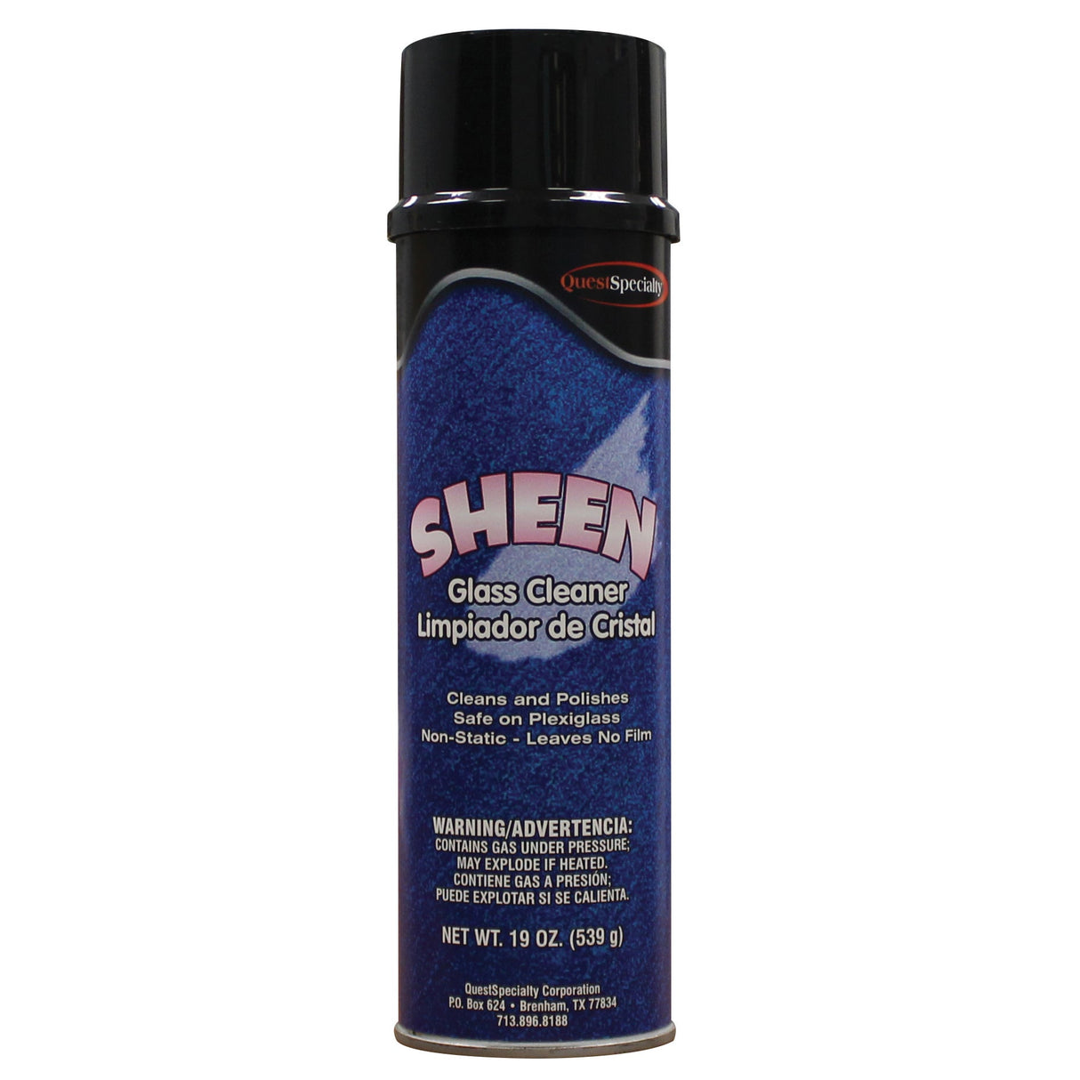 Cleaner, Glass, Ready-to-Use, Aerosol,12 - 19 OUNCE