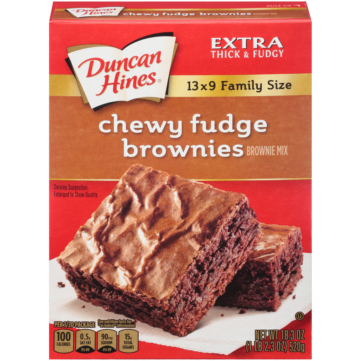 Mix, Brownie, Chewy, Fudge,12 - 18.3 OUNCE