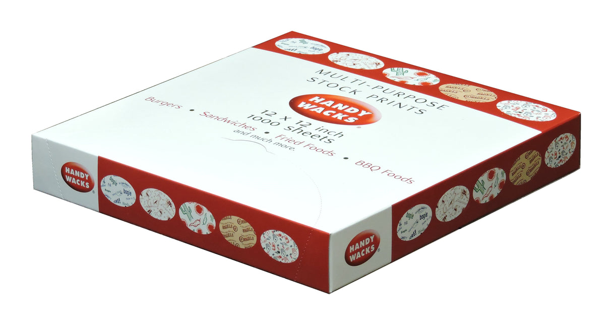 Wraps, Deli, 12 x 12 Inch, Newsprint Design, Flat,3 - 1000 COUNT
