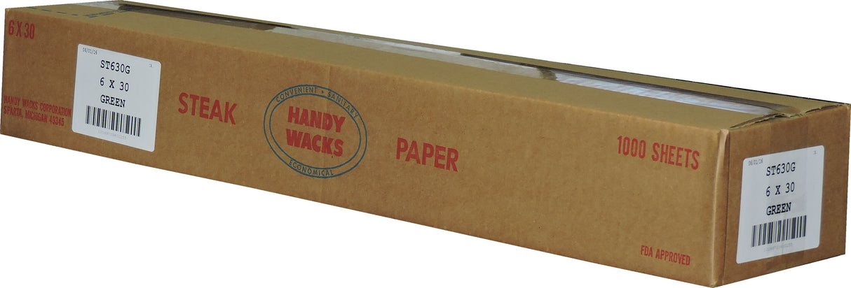 Papers, Steak, 6 x 30 Inch, Green,1 - 1000 COUNT