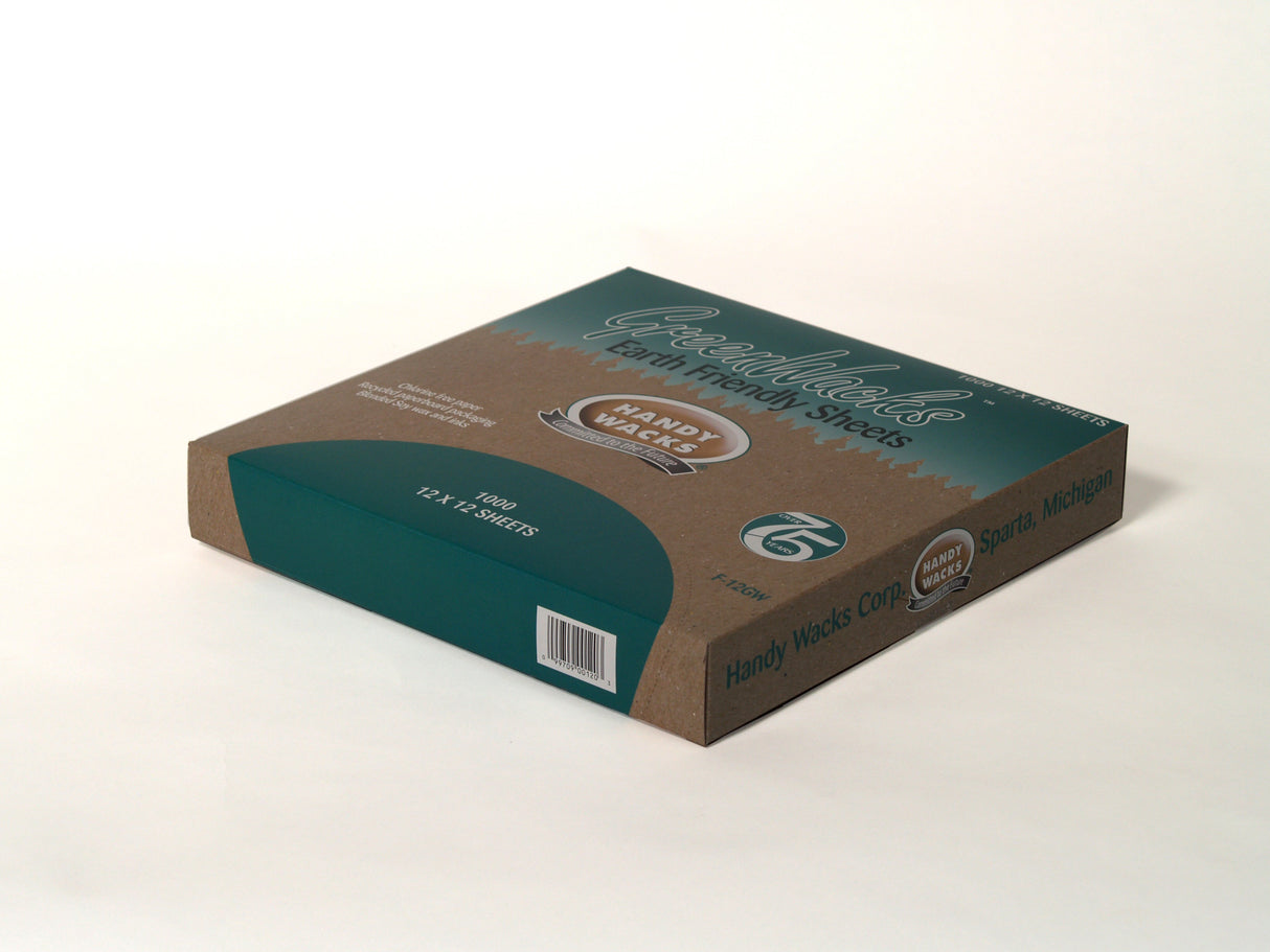 Wraps, Deli, Green Wax, 12 x 12 Inch, Natural, Flat,3 - 1000 COUNT