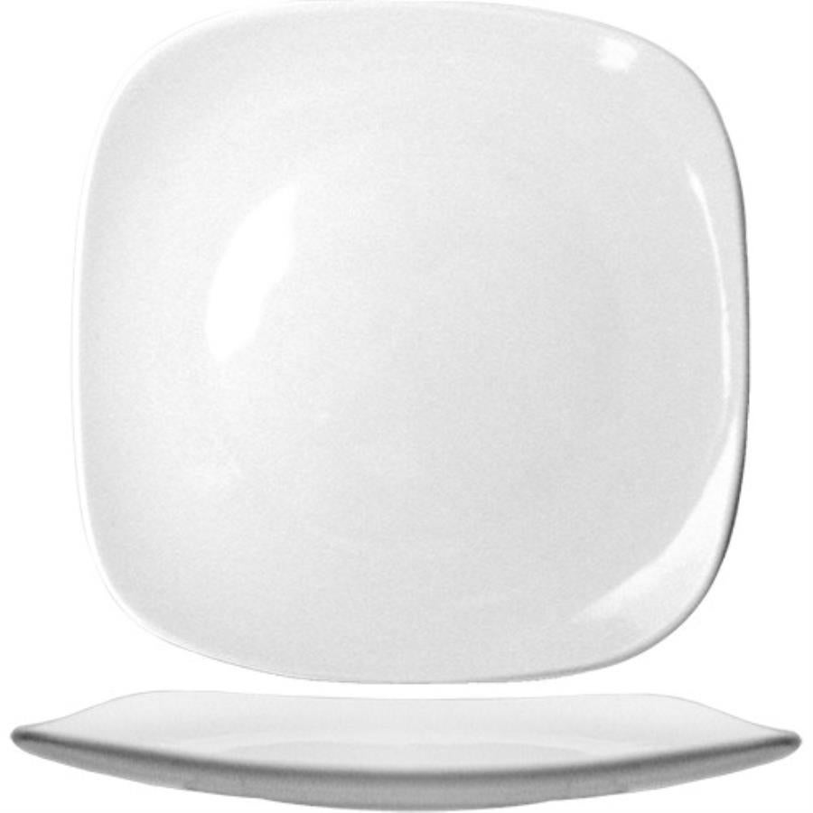 Plates, Quad Square, 9.75 x 9.75 Inch, European White,24 - 1 EACH