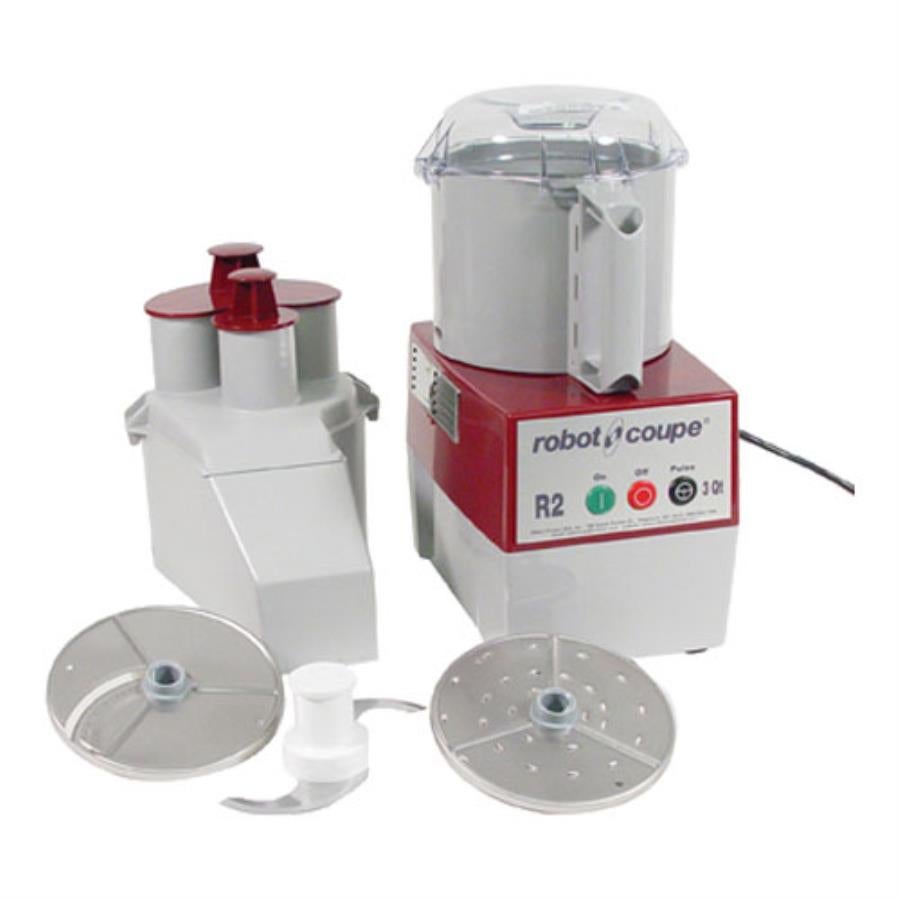 Processor, Food, 3 Quart, Continuous Feed, Translucent/Gray/Red, Polycarbonate & Metal, 120 Volt, with S Blade/2 Millimeter Grating Disc/4 Millimeter Slicing Disc,1 - 1 EACH