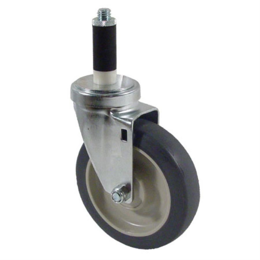 Caster, Stem Swivel, 5 Inch, with 1 Inch Expanding Stem, for Cart & Shelf,1 - 1 EACH