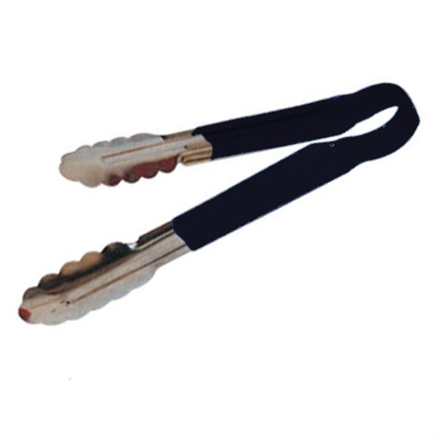 Tong, 12 Inch, Stainless Steel, with Rubber Grip, Black,1 - 1 EACH