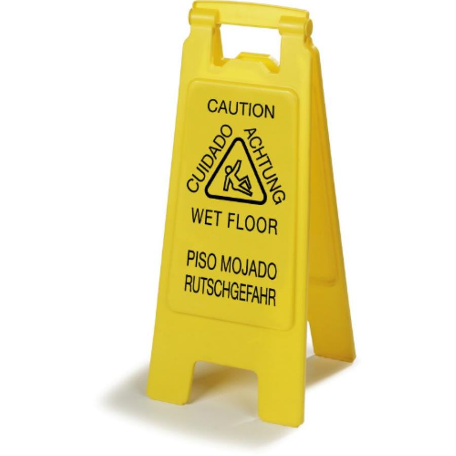 Sign, Floor, Yellow, Caution Wet Floor,1 - 1 EACH