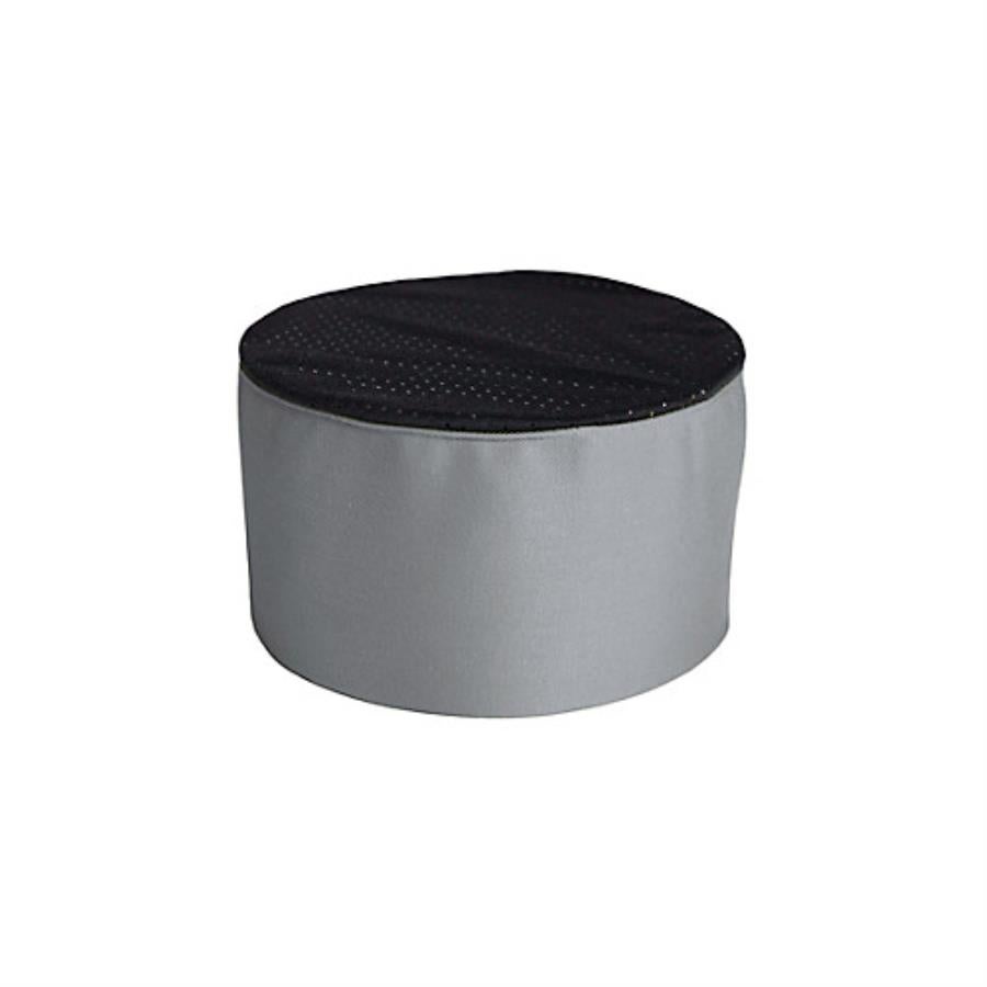 Hat, Chef, Mesh, Slate & Black, 100% Spun-Polyester,1 - 1 EACH