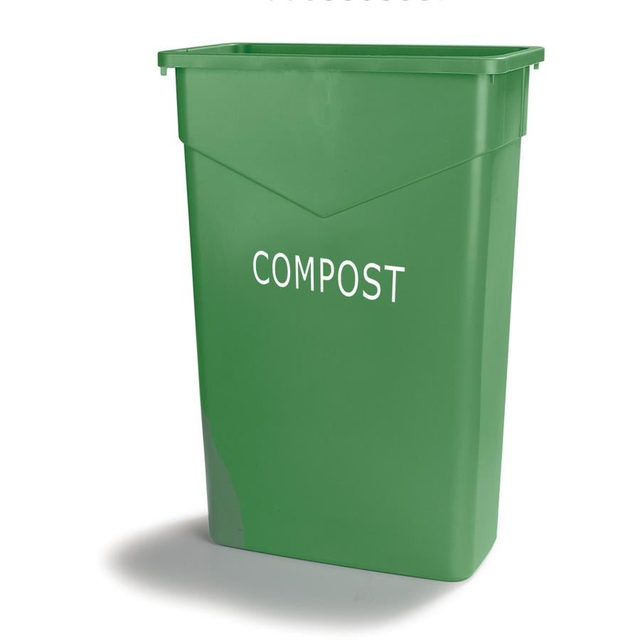 Container, Compost, 23 Gallon, Rectangular, Green, 10.03 x 10.95 x 24.75 Inch,1 - 1 EACH